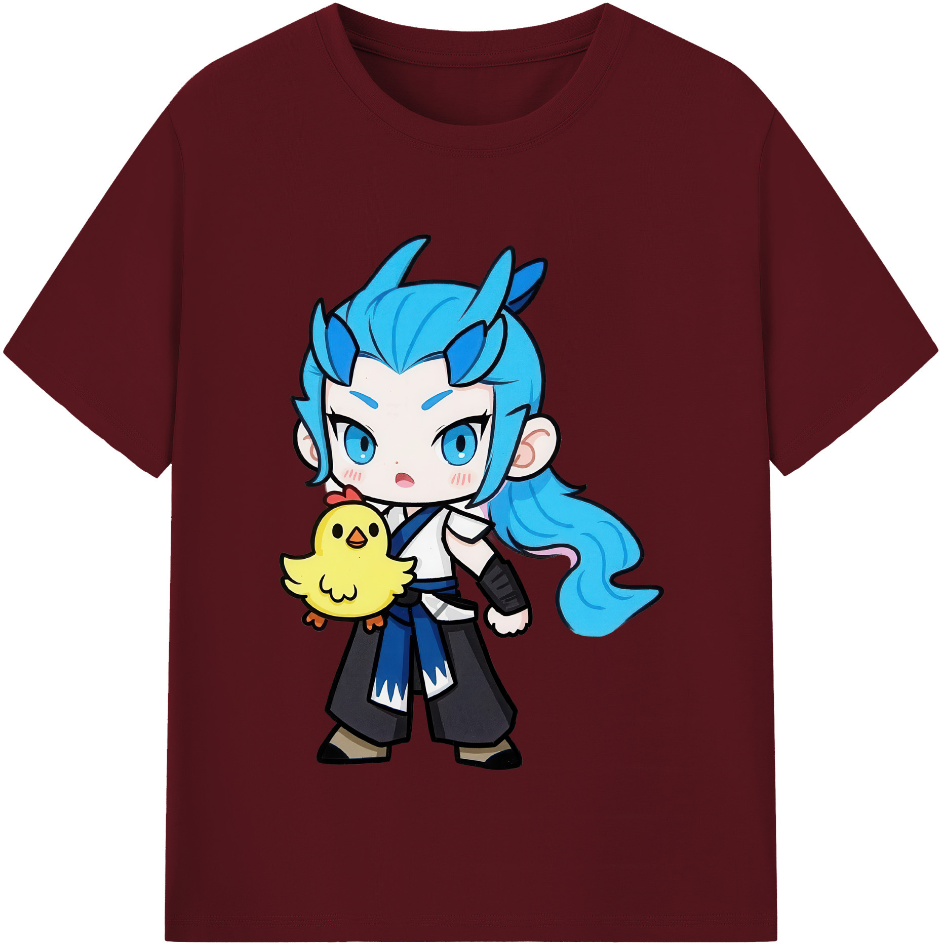（画像用） Ne Zha 2 ナタ 魔童の大暴れ 綿100％半袖Tシャツ（フロントプリント）